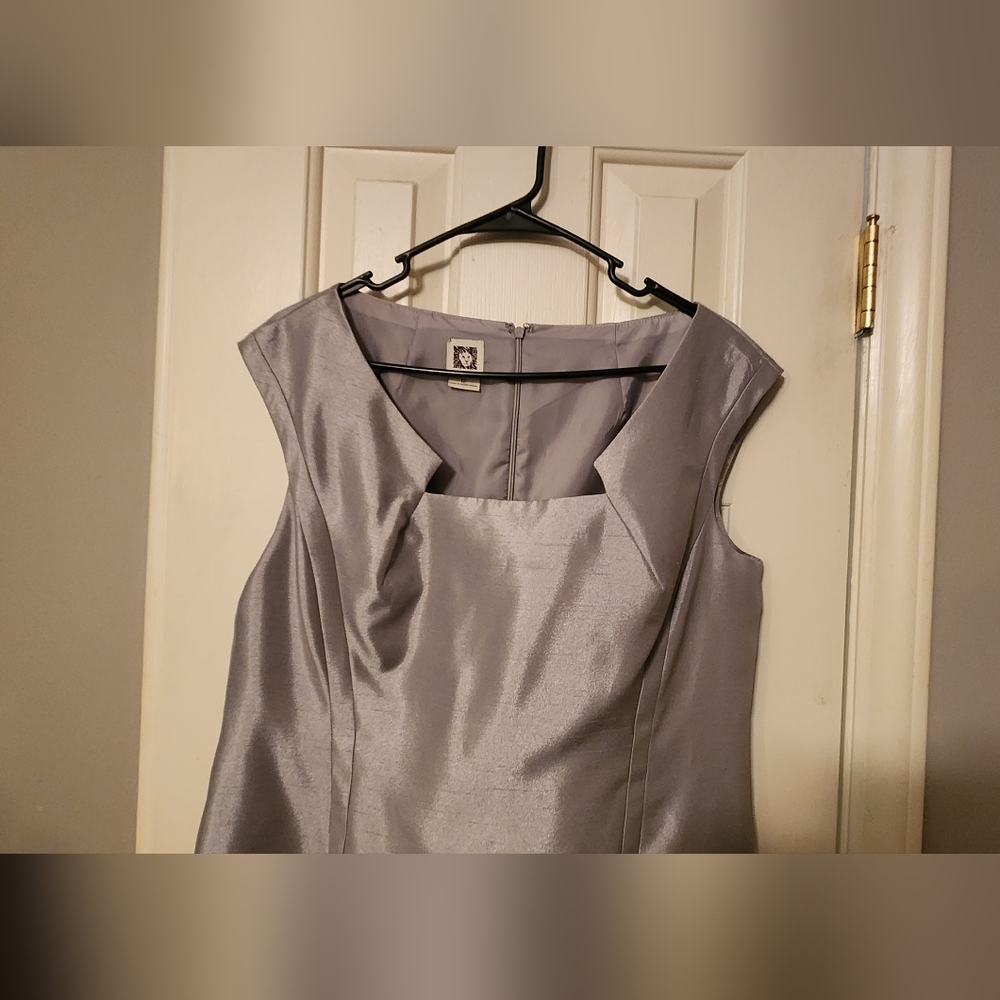 Anne Klein Elegant Gray Midi Dress Size Womens 12 - Picture 3 of 4